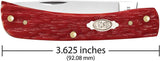 Case Cutlery Sod Buster Jr Knife Dark Red Bone 3.63in Closed Skinner Blade Durable For Outdoor Collectors by Case Cutlery