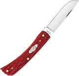 Case Cutlery Sod Buster Jr Knife Dark Red Bone 3.63in Closed Skinner Blade Durable For Outdoor Collectors by Case Cutlery