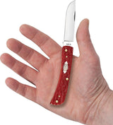 Case Cutlery Sod Buster Jr Knife Dark Red Bone 3.63in Closed Skinner Blade Durable For Outdoor Collectors by Case Cutlery