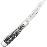 Case Cutlery Air Force Trapper Knife for Collectors Premium 4.13 Inch Closed Clip Spey Blades Natural Bone Handle by Case Cutlery