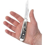 Case Cutlery Air Force Trapper Knife for Collectors Premium 4.13 Inch Closed Clip Spey Blades Natural Bone Handle by Case Cutlery
