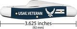 Case Cutlery US Air Force Stockman Knife For Collectors Premium Three Blade Set Clip Sheepsfoot Spey Navy Blue Handle by Case Cutlery