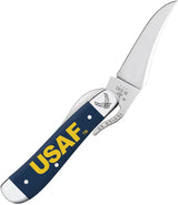 Case Cutlery Russlock US Air Force Knife For Collectors Navy Blue Handle One Hand Clip Blade by Case Cutlery