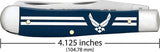 Case Cutlery Air Force Trapper Blue Synthetic Handle Mirror Blades 4.13 Inch Closed Knife For Collectors by Case Cutlery