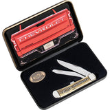 Case Cutlery Chevrolet Trapper Gift Set 4.13 Inch Amber Bone Handle Stainless Blades For Collectors by Case Cutlery
