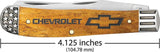 Case Cutlery Chevrolet Trapper Antique Bone Folding Knife 4.13in With Stainless Clip And Spey Blades For Collectors by Case Cutlery