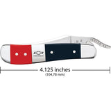 Case Cutlery Chevrolet Russlock Knife 4.25In One Hand Clip Blade Red Blue Handle Gift Boxed Collectors by Case Cutlery