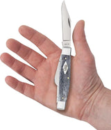 Case Cutlery Large Stockman Knife Gray Bone 34203 3-Blade Clip Sheepfoot Spey Mirror Finish Stainless Blades Collectors by Case Cutlery
