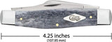 Case Cutlery Large Stockman Knife Gray Bone 34203 3-Blade Clip Sheepfoot Spey Mirror Finish Stainless Blades Collectors by Case Cutlery
