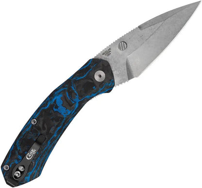 Case Westline Liner Lock Knife S35VN Blade 3.5in Black Blue Premium Carbon Fiber Handle EDC Pocket Clip by Case Cutlery