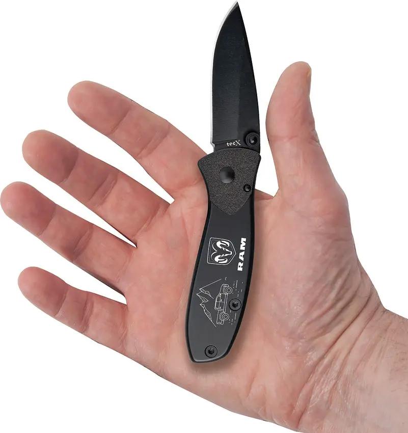 RAM TecX Linerlock 37483 Knife For EDC Enthusiasts Black Coated 3.75 Inch Closed Pocket Clip Premium Build by Case Cutlery
