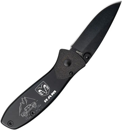 RAM TecX Linerlock 37483 Knife For EDC Enthusiasts Black Coated 3.75 Inch Closed Pocket Clip Premium Build by Case Cutlery