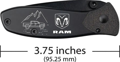 RAM TecX Linerlock 37483 Knife For EDC Enthusiasts Black Coated 3.75 Inch Closed Pocket Clip Premium Build by Case Cutlery