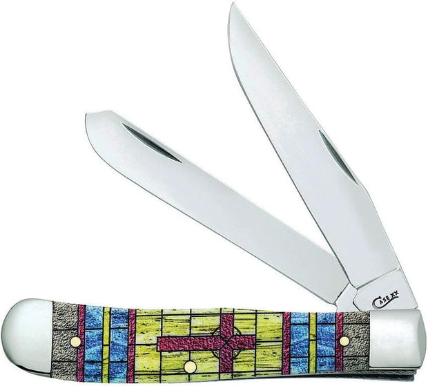 Case Cutlery Trapper Stained Glass Cross 38713 by Case Cutlery