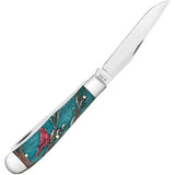 Case Cutlery Trapper Knife Premium Cardinal Color Wash Natural Bone Handle 6254 SS Mirror Blades Gift Boxed Collectors by Case Cutlery