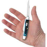 Case Stockman Knife For Collectors Mediterranean Blue Jigged Bone 3.63in Clip Spey Sheepsfoot Blades Mirror Finish by Case Cutlery