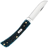 Case Cutlery Sod Buster Jr Knife Mediterranean Blue Jigged Bone, 3.63 Inch Closed, Premium Outdoor EDC by Case Cutlery