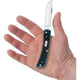 Case Cutlery Sod Buster Jr Knife Mediterranean Blue Jigged Bone, 3.63 Inch Closed, Premium Outdoor EDC by Case Cutlery