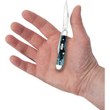 Case Peanut Knife Premium Mediterranean Blue Jigged Bone 2.88in Closed Clip And Pen Blades For Collectors by Case Cutlery
