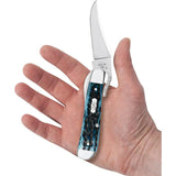 Case Cutlery Russlock Pocket Knife One Hand Clip Blade Pocket Worn Mediterranean Blue Jigged Bone For Collectors by Case Cutlery