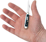 Case Cutlery Tiny Trapper Mediterranean Blue Jigged Bone Pocket Knife 2.38in Closed Stainless Clip Spey Blades by Case Cutlery
