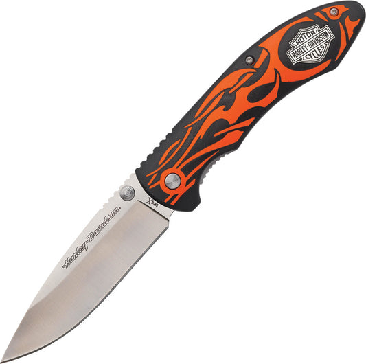 Case Cutlery Harley Tec X Linerlock Orange 52119