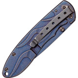 Case Cutlery Tec X Framelock Folding Knife Harley 52121 Blue Stonewash Blade 4.5 Inch Closed EDC by Case Cutlery