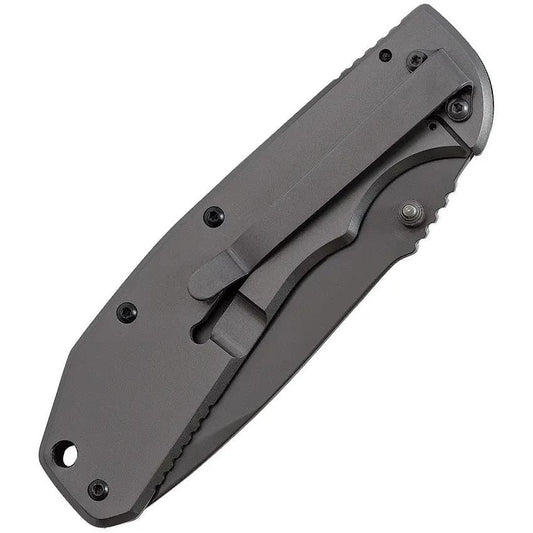 Case Cutlery Harley TecX Framelock AO Folding Knife With 3.25in Gray Titanium Tanto And G10 Grip For Harley Enthusiasts by Case Cutlery