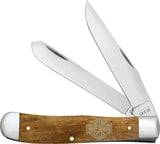 Harley Davidson Trapper Knife By Case Cutlery Premium 6254 SS Pattern Antique Bone Handle For Collectors by Case Cutlery