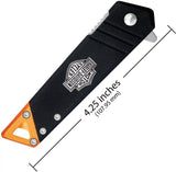 Case Cutlery Harley Davidson Tec X Liner 52272 Knife Satin Blade Orange Black Aluminum Handle Clip Lanyard Collector by Case Cutlery