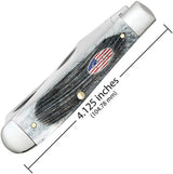 Case Trapper Knife Gray Sawcut Bone Handle 4.13 Inch 6254 SS Clip Spey Blades For Collectors by Case Cutlery