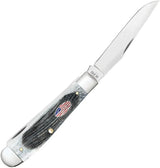 Case Trapper Knife Gray Sawcut Bone Handle 4.13 Inch 6254 SS Clip Spey Blades For Collectors by Case Cutlery