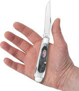 Case Trapper Knife Gray Sawcut Bone Handle 4.13 Inch 6254 SS Clip Spey Blades For Collectors by Case Cutlery