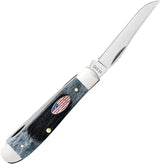 Case Cutlery Mini Trapper Gray Sawcut Bone Handle With Mirror Clip And Spey Blades For Collectors by Case Cutlery