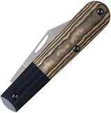 Case Cutlery Crossroads XR Barlow Knife S35VN Clip Blade 3.38in Black Tan Richlite G10 For EDC Enthusiasts by Case Cutlery