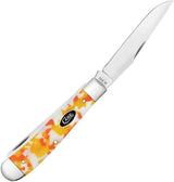 Case Cutlery Trapper Candy Corn Kirinite Handle For Collectors With 4.13 Inch Closed Mirror Clip And Spey Blades by Case Cutlery