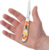Case Cutlery Mini Trapper Candy Corn Kirinite Knife With Mirror Clip And Spey Blades, 3.5 Inch Closed, Collectors Gift by Case Cutlery