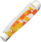 Case Cutlery Tiny Trapper Candy Corn Kirinite Handle EDC Knife For Collectors Mirror Finish Blades Closed by Case Cutlery