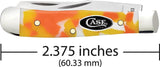Case Cutlery Tiny Trapper Candy Corn Kirinite Handle EDC Knife For Collectors Mirror Finish Blades Closed by Case Cutlery