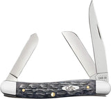Case Stockman Knife Crandall Gray Jigged Bone 3.63in Clip Spey Blades For Collectors by Case Cutlery