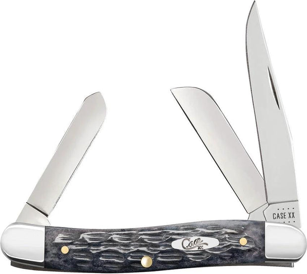 Case Stockman Knife Crandall Gray Jigged Bone 3.63in Clip Spey Blades For Collectors by Case Cutlery