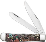 Case Cutlery Wild Game Trapper Knife 60585 With Natural Bone Handle And Spey Blades For Outdoorsmen Gift Box by Case Cutlery