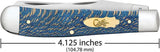 Case Cutlery Trapper Knife Blue Sycamore Handle 4.13 Inch Closed 7254 SS Spey Clip Blades For Collectors by Case Cutlery
