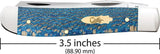 Case Cutlery Mini Trapper Blue Sycamore Handle 3.5 Inch Closed Mirror Stainless Clip and Spey Blades For Collectors by Case Cutlery