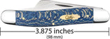 Case Stockman Folding Knife Premium Blue Sycamore Handle 3.88 Inch Closed Clip Sheepsfoot Spey Blades For Collectors by Case Cutlery