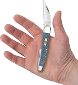 Case Cutlery Seahorse Whittler Sycamore 63735 4 Inch Stainless Wharncliffe Pen Coping Blades Blue Handle For Collectors by Case Cutlery