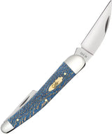 Case Cutlery Seahorse Whittler Sycamore 63735 4 Inch Stainless Wharncliffe Pen Coping Blades Blue Handle For Collectors by Case Cutlery
