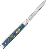Case Cutlery Baby Doc Knife Blue Sycamore Handle 2.88 Inch Closed Spear And Spatula Blades For Collectors by Case Cutlery