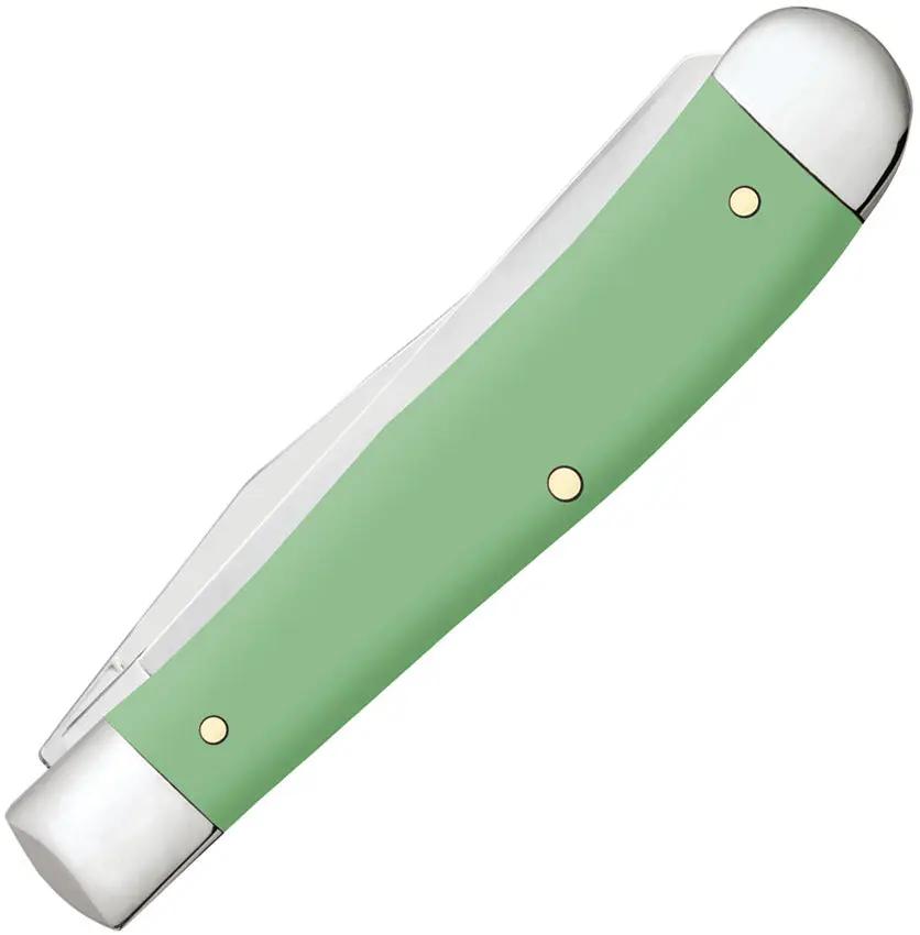Case Trapper Knife Mint Green 63830 Mirror Finish Stainless Clip And Spey Blades For Collectors by Case Cutlery