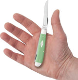 Case Cutlery Mini Trapper Mint Green Knife 3.5 Inch With 4207 SS Pattern Clip And Spey Blades For Collectors by Case Cutlery